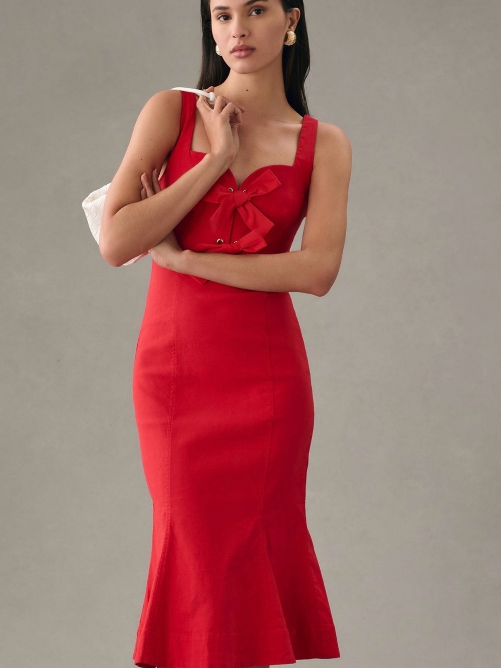 NWT Anthropologie Sweetheart Bow Dress Red Sz S